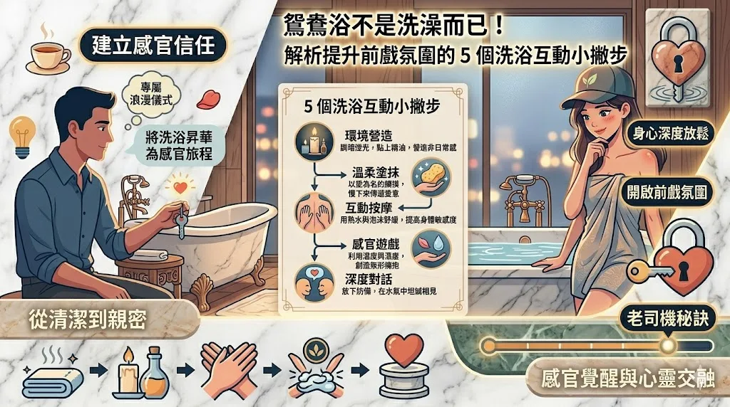 鴛鴦浴前戲全攻略:5個洗浴撇步提升感官氛圍